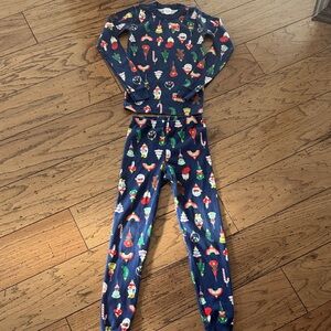 Hanna Andersson Festive Blue Holiday Pajama Set